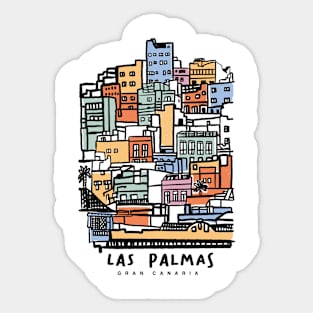 Gran Canarias Las Palmas Gran Canaria Canary Islands houses landscape Sticker